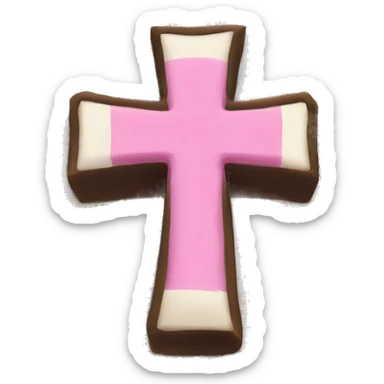 Bible with pink cross on the page  sticker