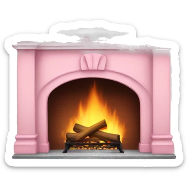 Winter Pink FirePlace sticker