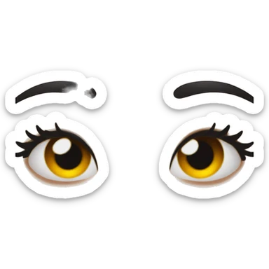 eyes closed eyelashes sticker