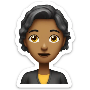 Create 5 psychology student girl emoji who are so fed up with studying sticker