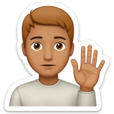 hombre negando con la mano  sticker