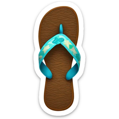 Hand holding a flip flop sticker