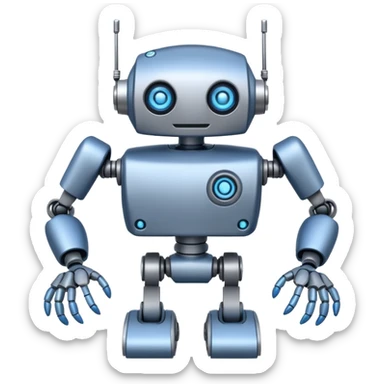 robot with 2 arms and 2 legs 1 eye sticker