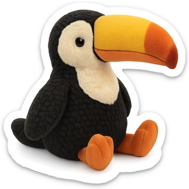 cute toucan jellycat plushie sticker