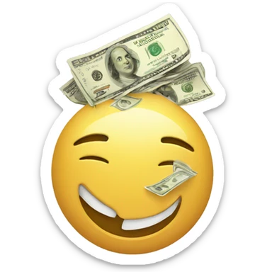 excited face with money sticker