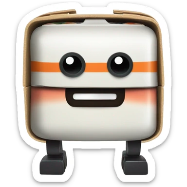 Sushi bento box robot sticker
