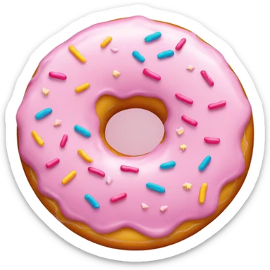 Donut pink sticker