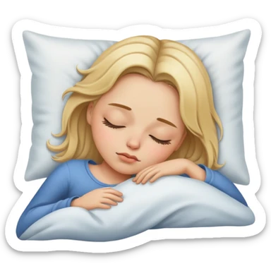 Dirty blonde girl sleeping sticker