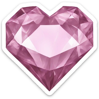 Diamond heart sticker