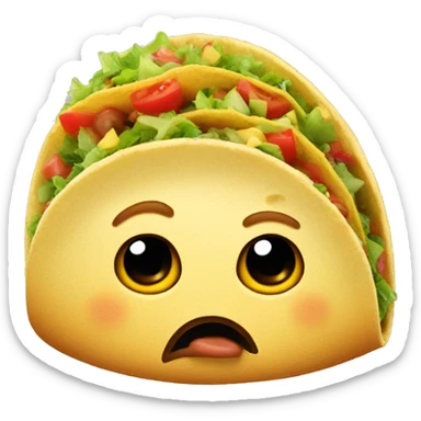 Taco with big lips  sticker