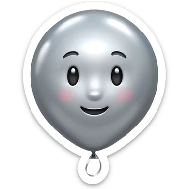 silver baloon sticker