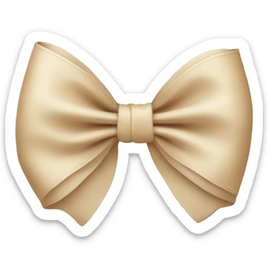 soft beige bow sticker