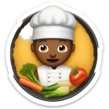 Couscous with vegetables and meat sticker