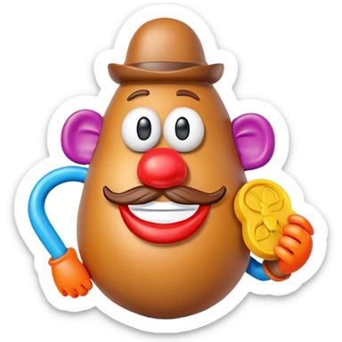 Smiling Mr Potato Head sticker