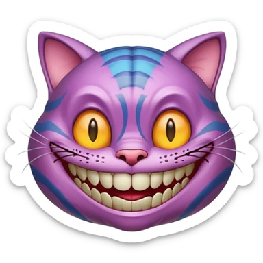 Cheshire Cat grin sticker