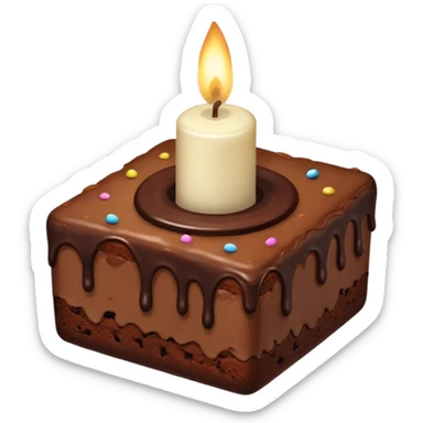 Brownie candle sticker