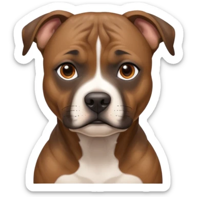 Gorgeous brindle staffie sticker