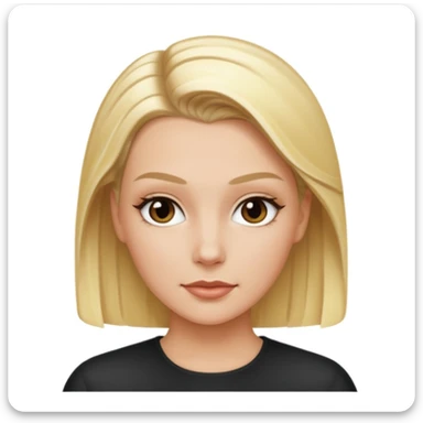 White girl with slick back hair and blonde highlights  sticker