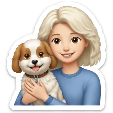 emoji to show that something is really soft, make it with someone petting a dog sticker