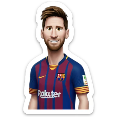 Messi als een geit sticker