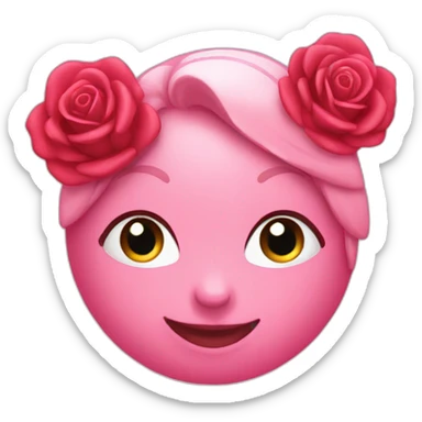 Coeur en rose sticker