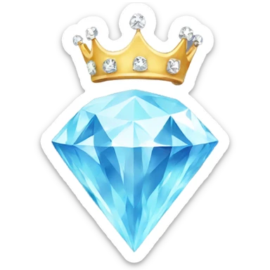 Diamond with a crown sticker
