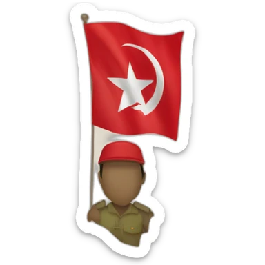Castro with tunisian flag sticker