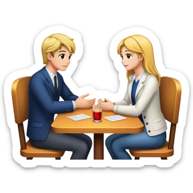 An icon representing a visual novel game, with a detailed background featuring a romantic or mysterious setting. Characters are in conversation, with dialogue boxes visible. The design captures the immersive storytelling and emotional depth of visual novels, set against a transparent background. sticker