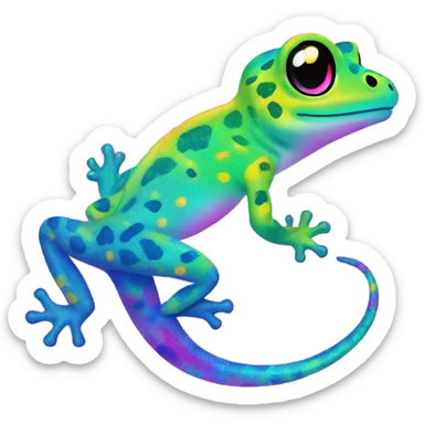 Lisa frank gecko ￼ sticker
