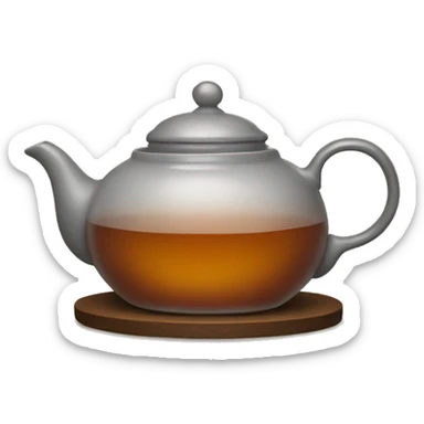 teapot sitting on bed sticker