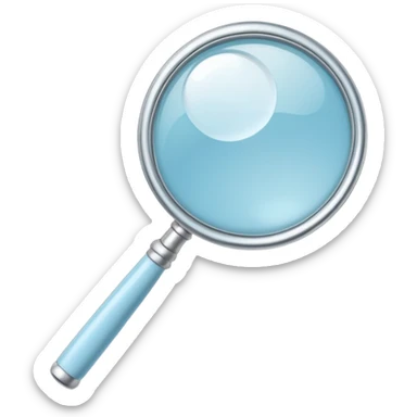 a magnifying glass over a contract in pastel and modern blue color and the contract as to be white sticker