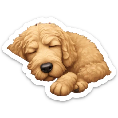 Golden doodle sleeping sticker