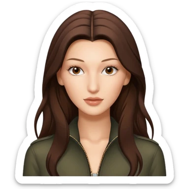 Bella hadid long hair sticker