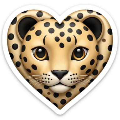 قلب پلنگی sticker