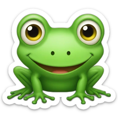 questionnaire avec une petite grenouille sticker