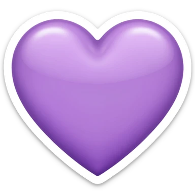 Lilac heart  sticker