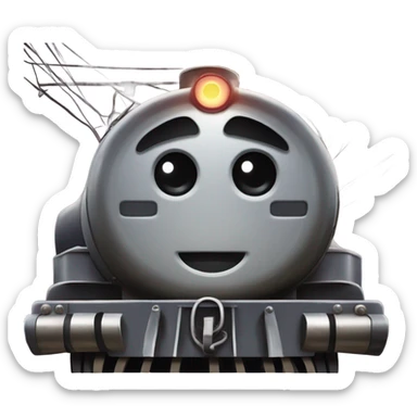 A electric locomotive (With little Kirby shiny eyes) sticker