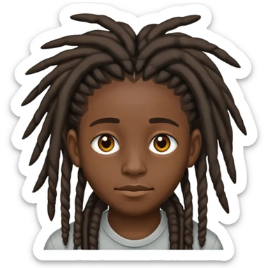 black teen with dreads sticker
