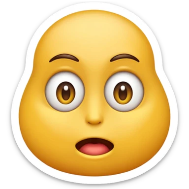un emoji mordiendose el labio y mirando hacia arroba sticker