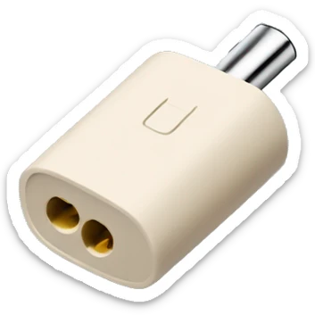 beige stereo adapter mini jack to big jack for headphones  sticker