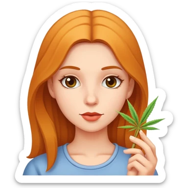 Girl holding spliff  sticker