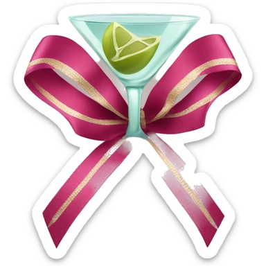 Ribbon with martini sticker