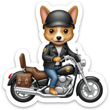 Hund auf Motorrad  sticker