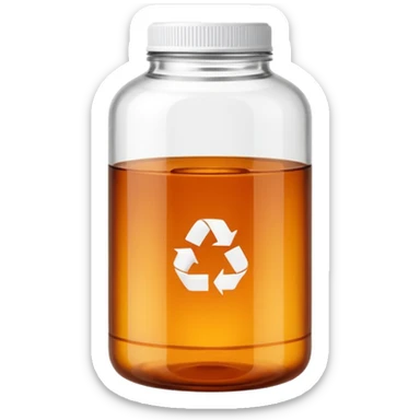 Amber laundry detergent jar sticker