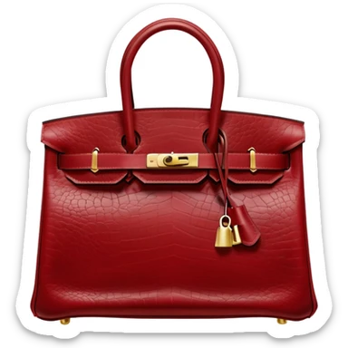 dark red hermes birkin bag sticker
