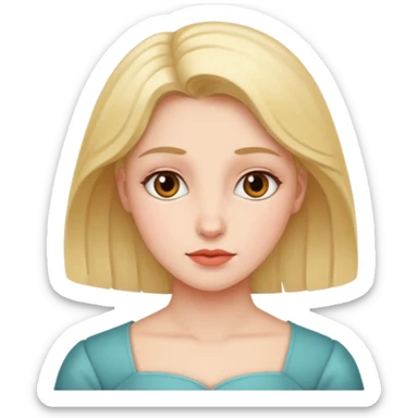 lady with a longing expression sticker