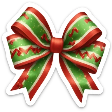 Christmas bow sticker