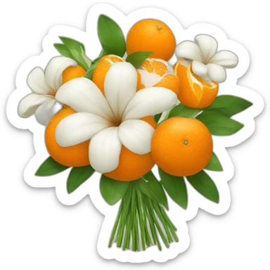 Bouquet de fleurs mandarine sticker