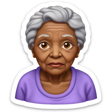 old black mum with Alzheimers  sticker