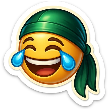 lol face laughing crying
make him smile
Change His durag To Green sticker